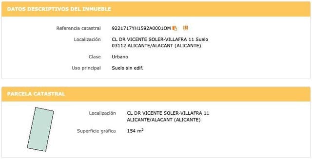 Tomt till salu i Villafranqueza, Alicante stad - 180 000 € (Ref: 8799442)