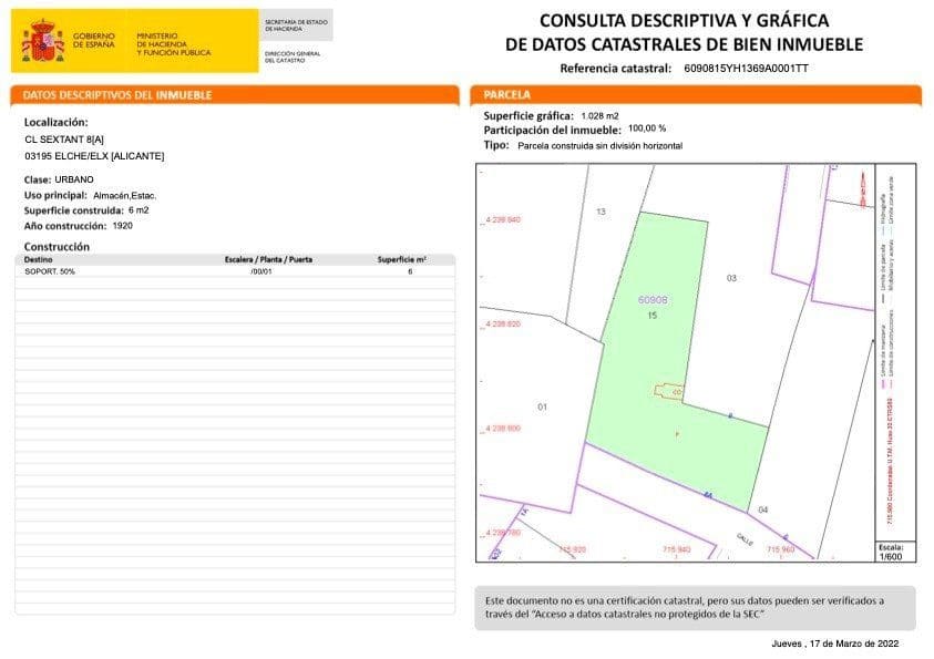 Ruína para venda em Elche / Elx - 225 000 € (Ref: 8799478)