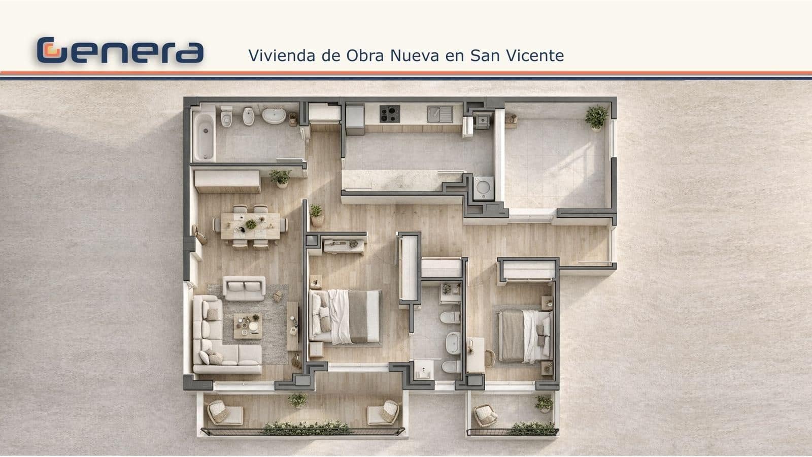 2 bedroom Flat for sale in San Vicente / Sant Vicent del Raspeig - € 238,000 (Ref: 9428222)