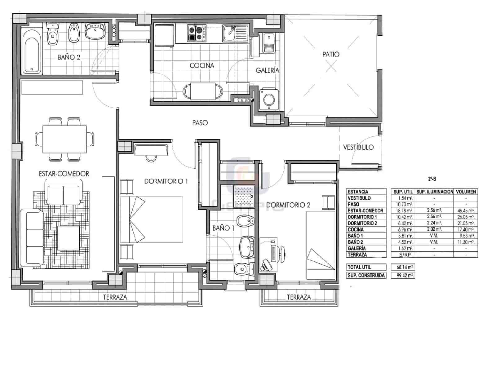 2 bedroom Flat for sale in San Vicente / Sant Vicent del Raspeig - € 238,000 (Ref: 9428222)
