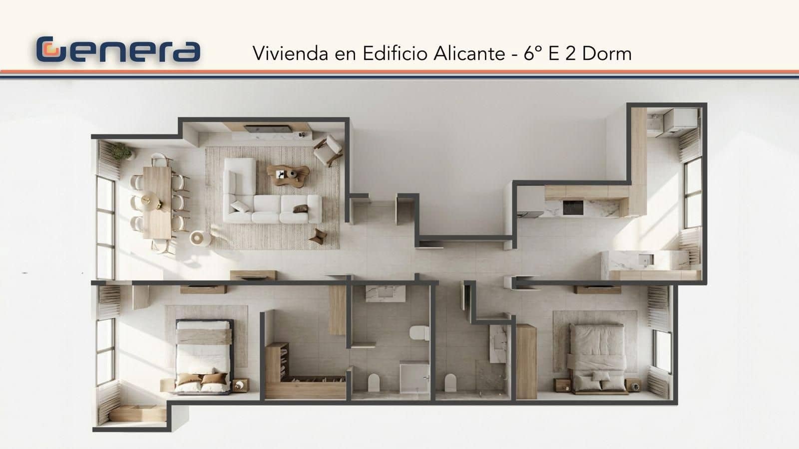 2 chambre Appartement à vendre à Alicante ville - 760 000 € (Ref: 9650530)