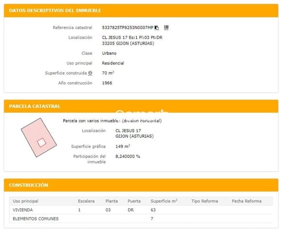 2 camera da letto Appartamento in vendita in Centro Urbano, Gijón - 117.760 € (Rif: 8484198)