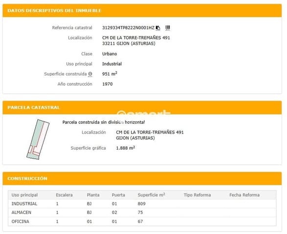 Tomt till salu i Centro Urbano, Gijón - 85 000 € (Ref: 9025530)