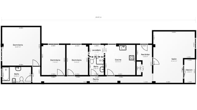 3 camera da letto Appartamento in vendita in Gandia - 115.000 € (Rif: 9138595)