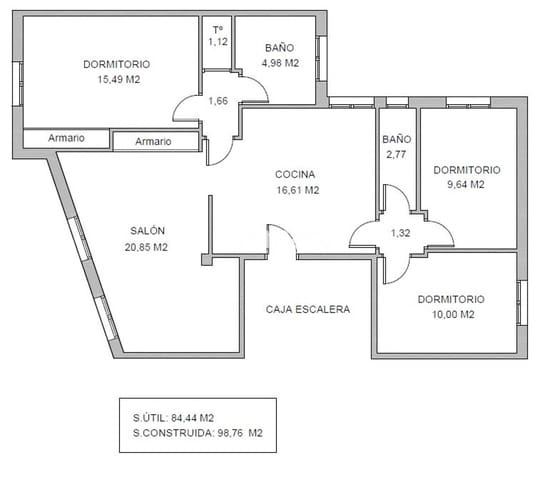 3 soveværelse Lejlighed til salg i Avilés - € 95.000 (Ref: 9300344)