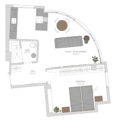 1 soverom Leilighet til salgs i Centro Urbano, Oviedo - € 249 000 (Ref: 9429128)