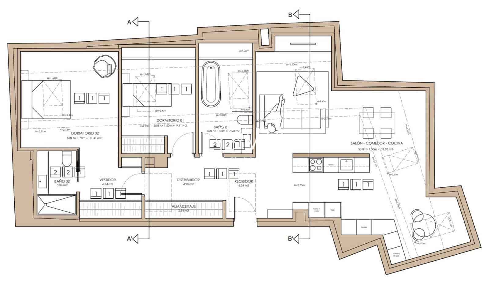 2 soverom Penthouse til salgs i Salas - € 69 900 (Ref: 9541854)