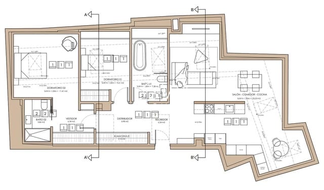 2 soverom Penthouse til salgs i Salas - € 69 900 (Ref: 9541854)