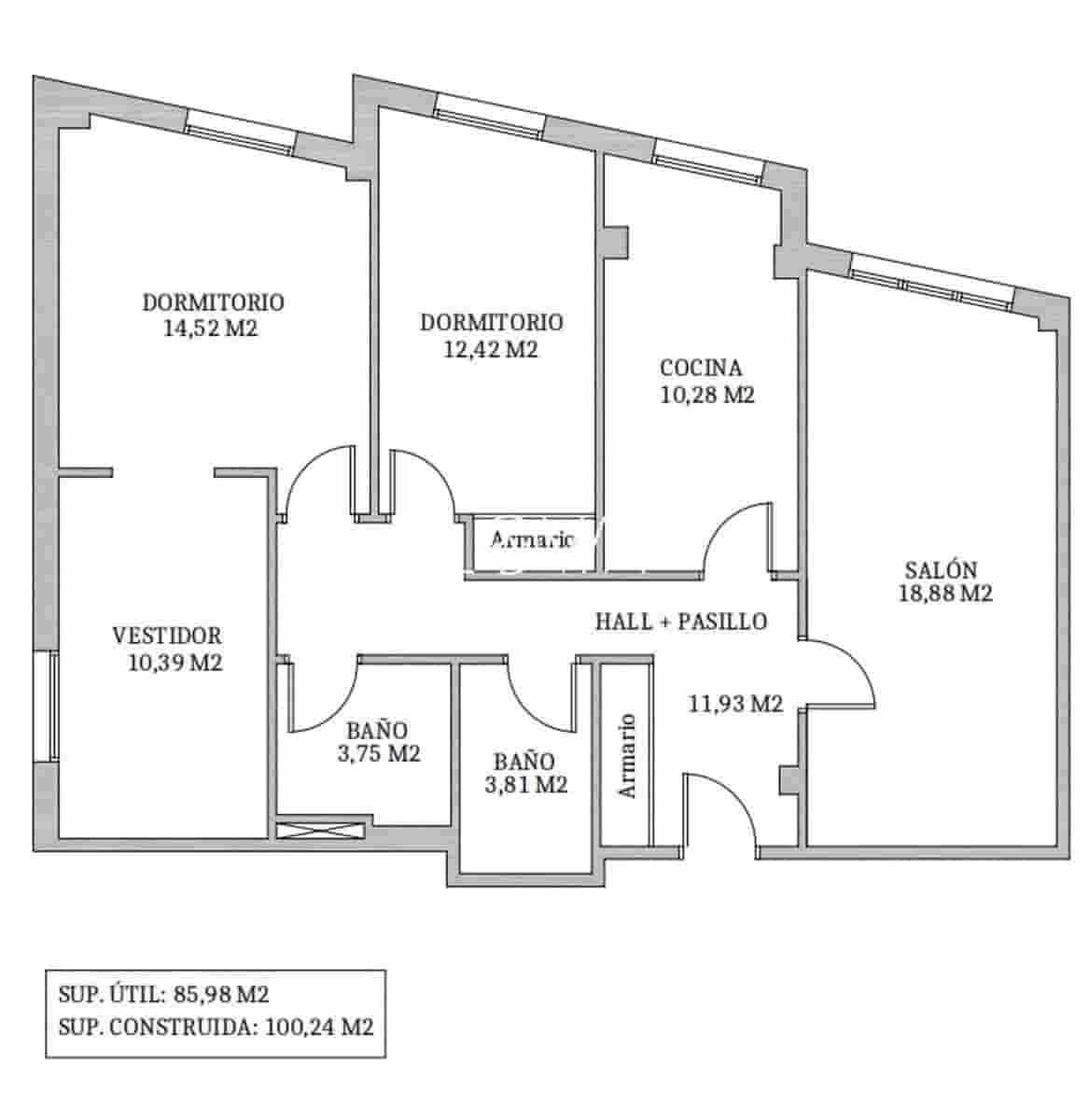 3 soveværelse Lejlighed til salg i Salas med garage - € 125.000 (Ref: 9541856)
