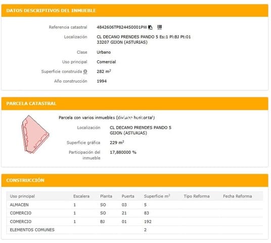 Kommersiell till salu i Gijón - 594 000 € (Ref: 9565611)