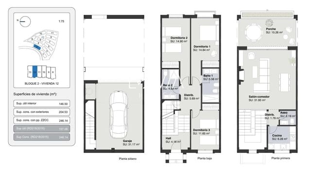 3 chambre Maison de Ville à vendre à Valle Romano Golf, Estepona avec piscine garage - 470 250 € (Ref: 9806967)