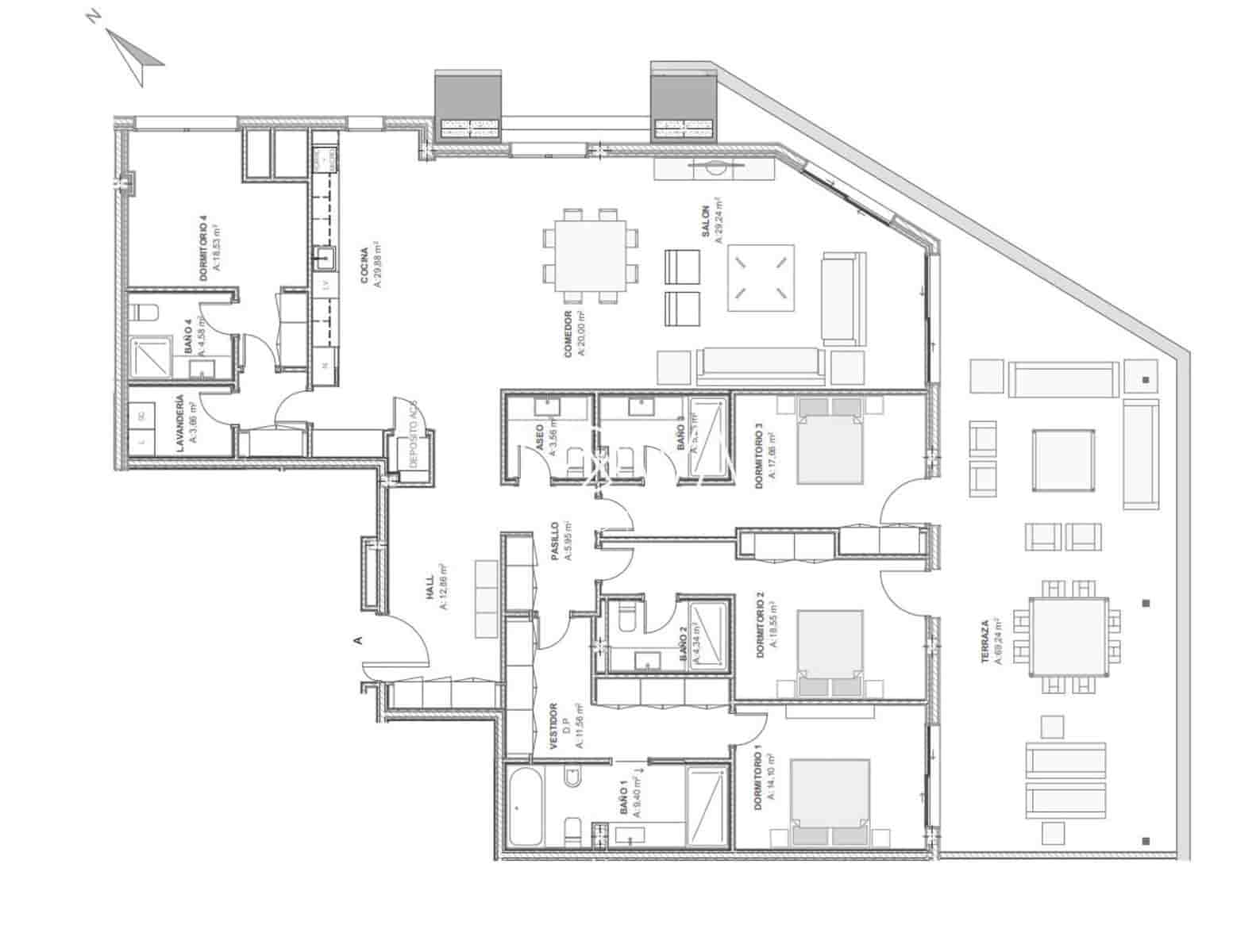 Piso de 4 habitaciones en New Golden Mile en venta con piscina garaje - 2.025.720 € (Ref: 9807137)