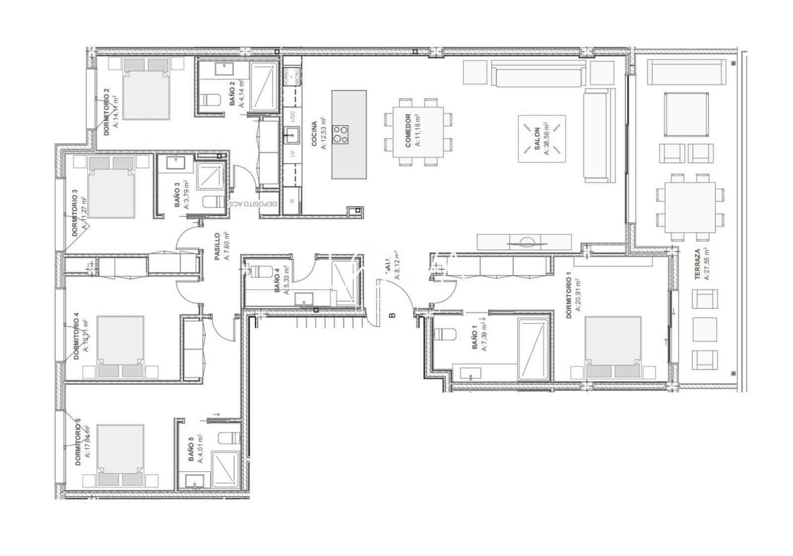 5 chambre Appartement à vendre à New Golden Mile avec piscine garage - 1 678 770 € (Ref: 9807140)
