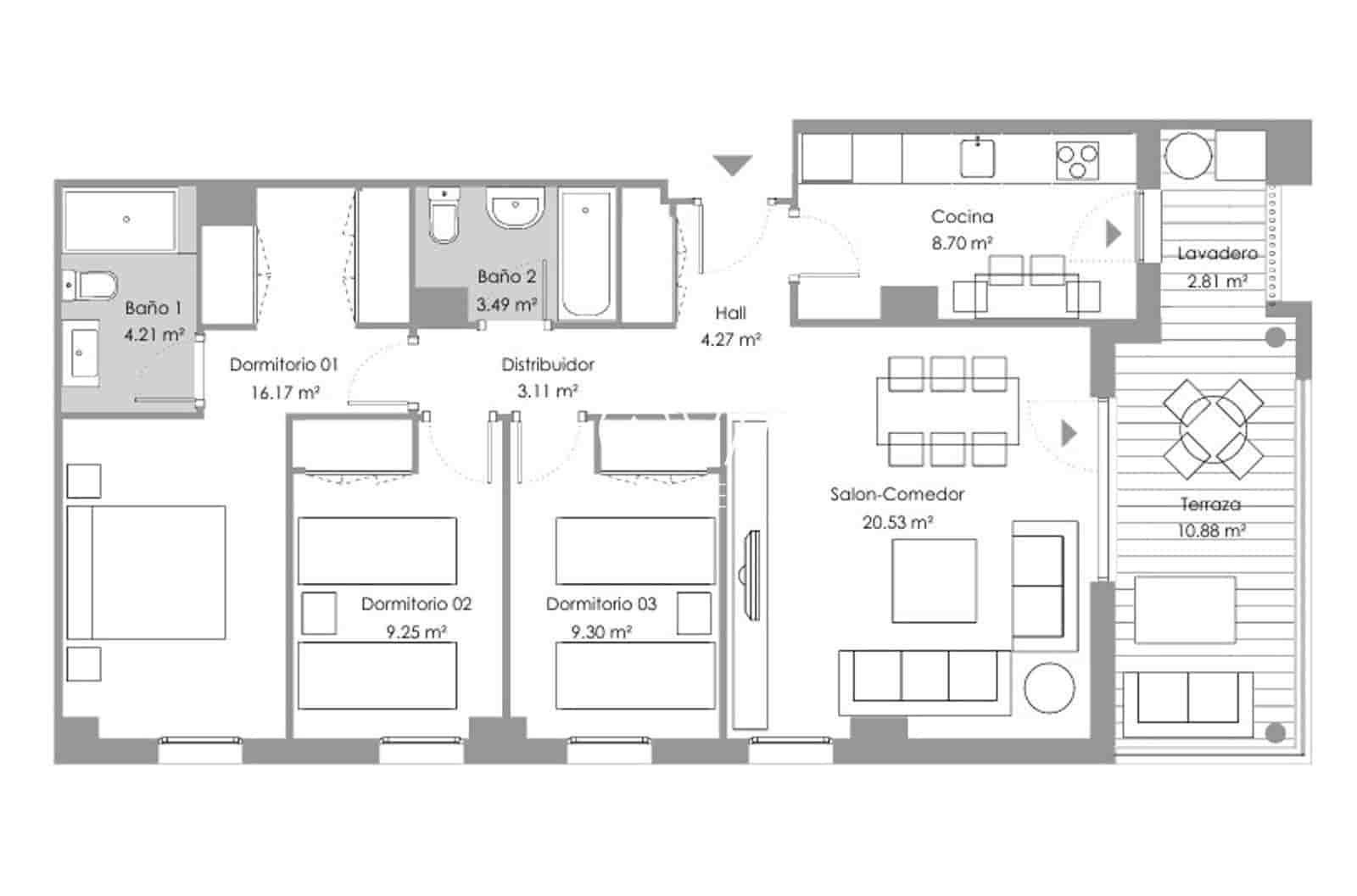 3 sovrum Lägenhet till salu i Dos Hermanas med pool garage - 380 000 € (Ref: 9884203)