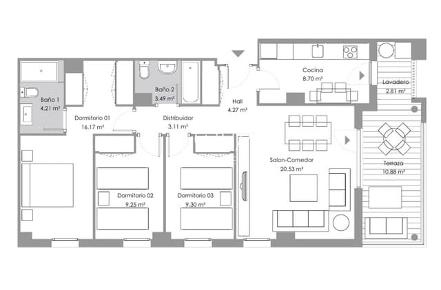 3 sovrum Lägenhet till salu i Dos Hermanas med pool garage - 380 000 € (Ref: 9884203)