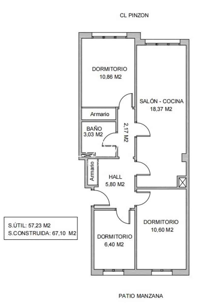 3 sovrum Lägenhet till salu i Gijon - 145 000 € (Ref: 9889430)