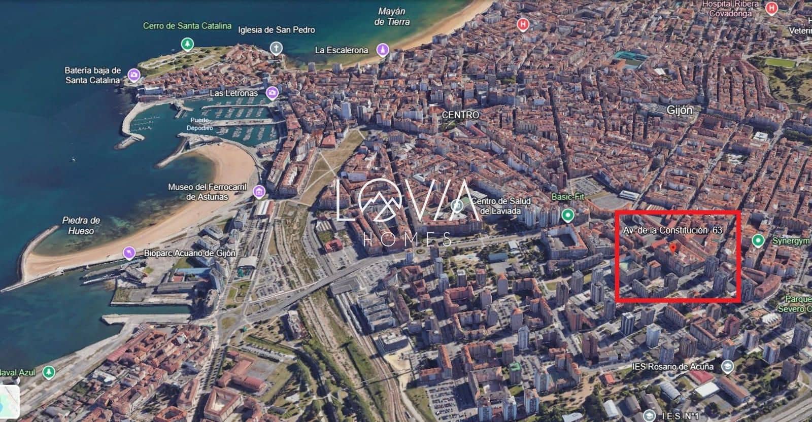 Piso de 2 habitaciones en Gijón en venta - 240.000 € (Ref: 9914934)