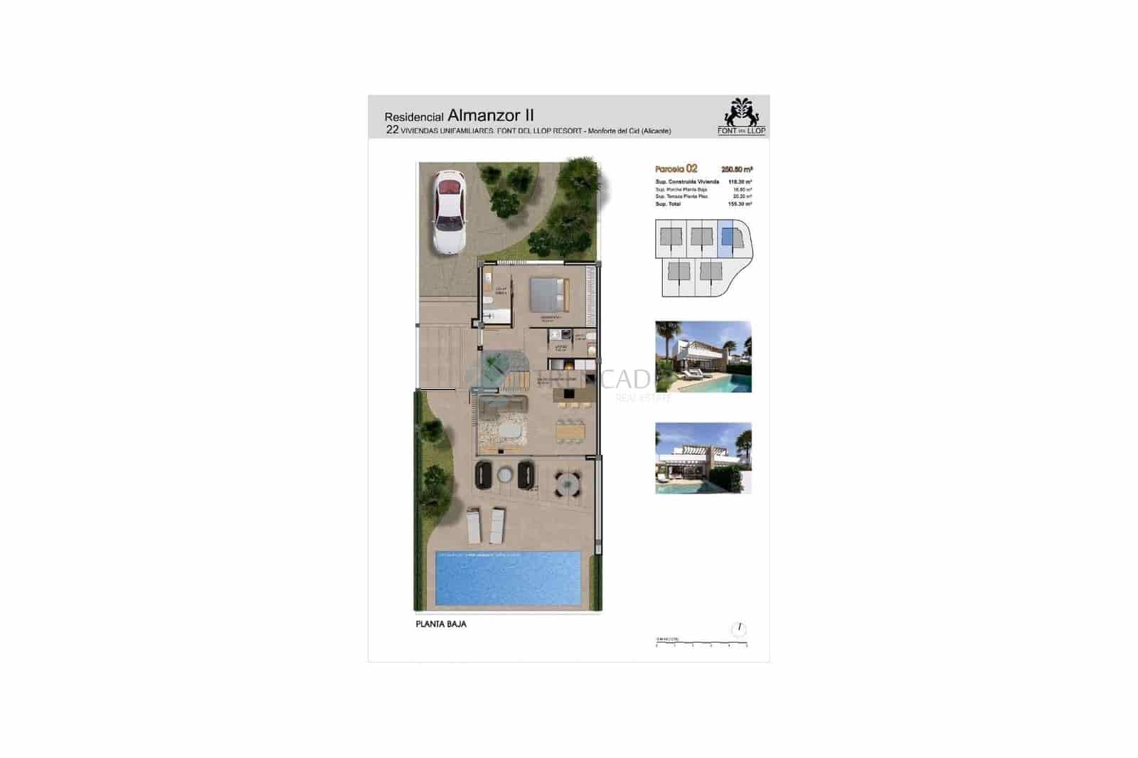 3 soveværelse Rækkehus til salg i Monforte del Cid med swimmingpool garage - € 489.000 (Ref: 9363279)