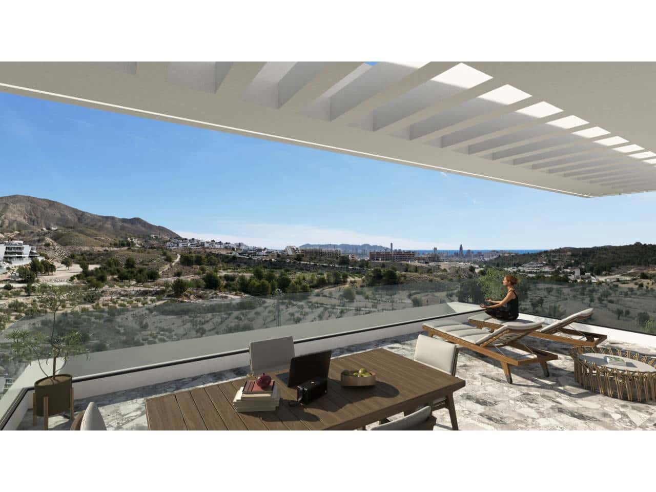 2 Zimmer Bungalow zu verkaufen in Finestrat mit Pool Garage - 355.000 € (Ref: 8941050)