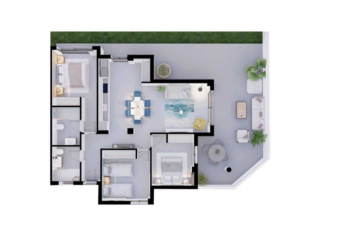 3 bedroom Flat for sale in La Villajoyosa / Vila Joiosa with pool garage - € 269,000 (Ref: 8956542)