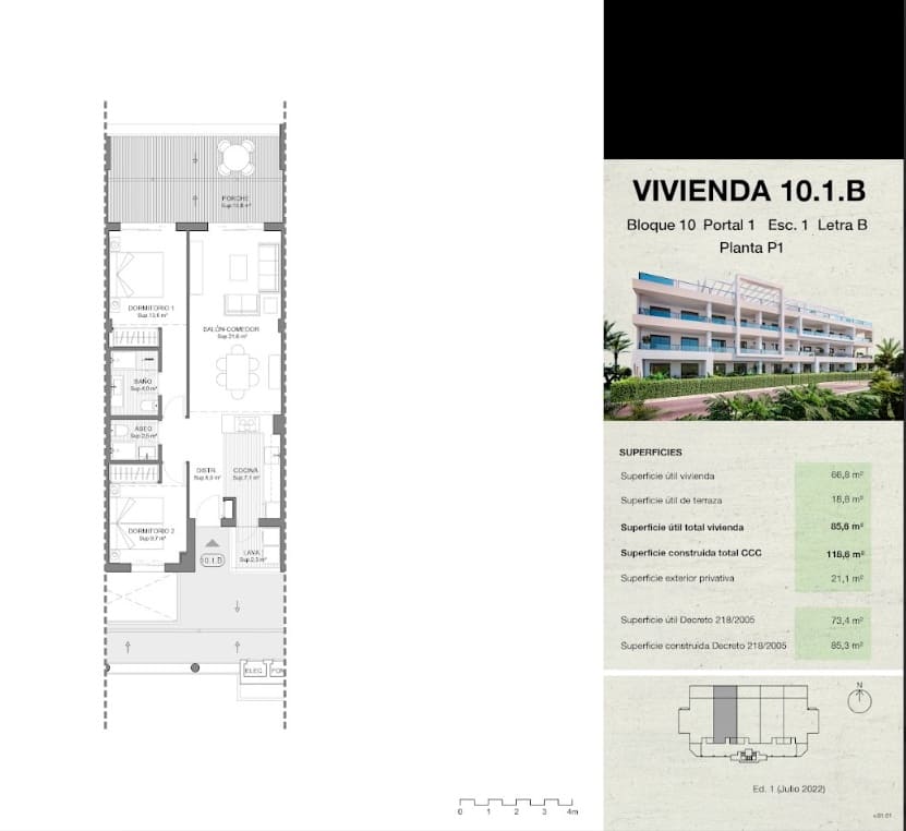 2 soverom Leilighet til salgs i Mijas Costa med svømmebasseng garasje - € 352 430 (Ref: 7137327)