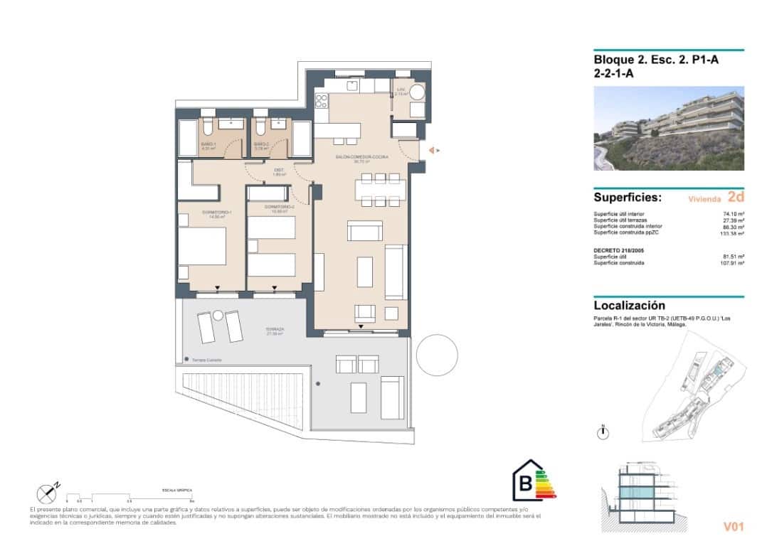 2 quarto Apartamento para venda em Rincon de la Victoria com piscina garagem - 520 000 € (Ref: 7861439)