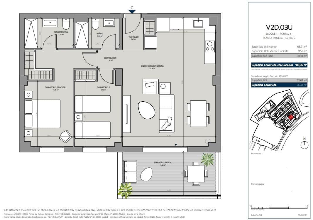 3 soveværelse Lejlighed til salg i Manilva med swimmingpool garage - € 310.000 (Ref: 7863707)