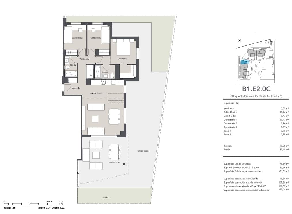 3 soveværelse Lejlighed til salg i Estepona med swimmingpool garage - € 525.000 (Ref: 7887642)