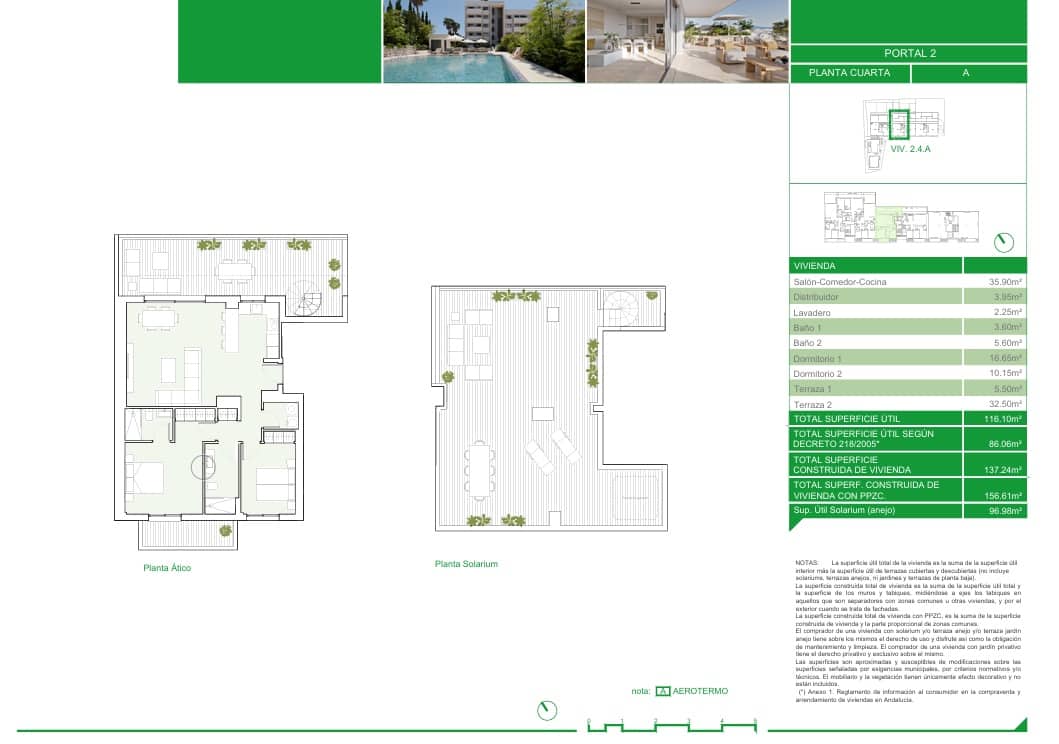 2 soveværelse Penthouse til salg i Estepona med swimmingpool garage - € 695.000 (Ref: 8738427)