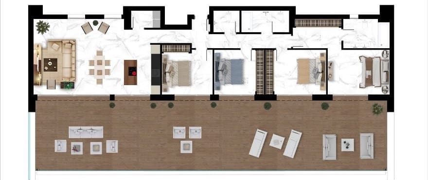 Apartamento de 4 habitaciones en San Pedro de Alcantara en venta con piscina garaje - 1.490.000 € (Ref: 8764759)