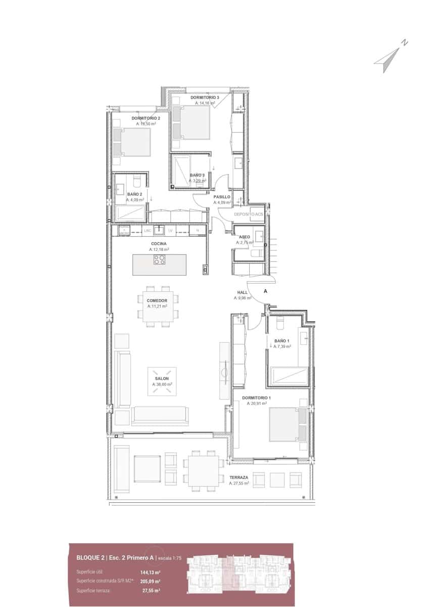 5 soveværelse Lejlighed til salg i New Golden Mile med swimmingpool garage - € 1.538.900 (Ref: 8789225)