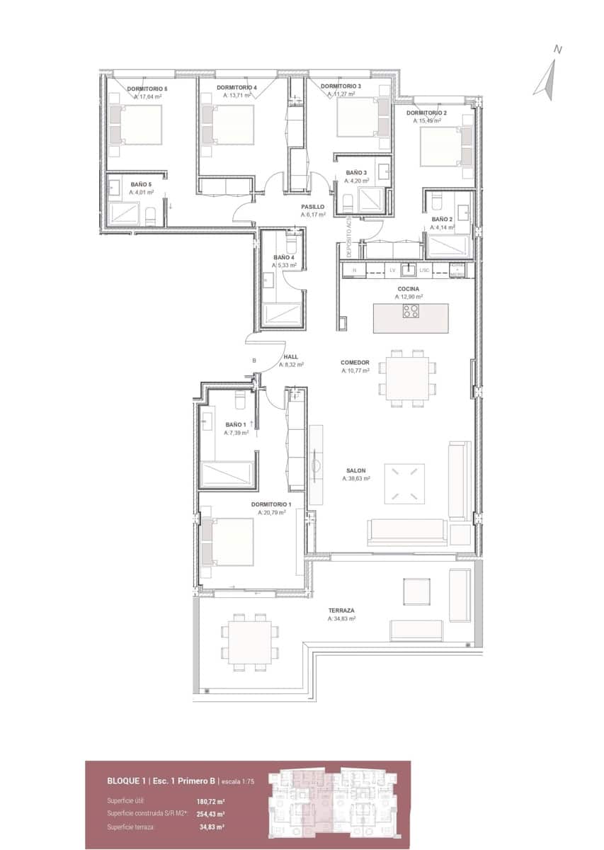 5 soveværelse Lejlighed til salg i New Golden Mile med swimmingpool garage - € 1.538.900 (Ref: 8789225)