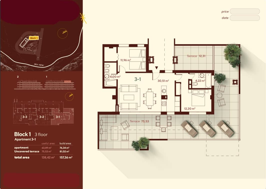 2 sypialnia Penthouse na sprzedaż w El Chaparral z basenem garażem - 890 000 € (Ref: 8789234)