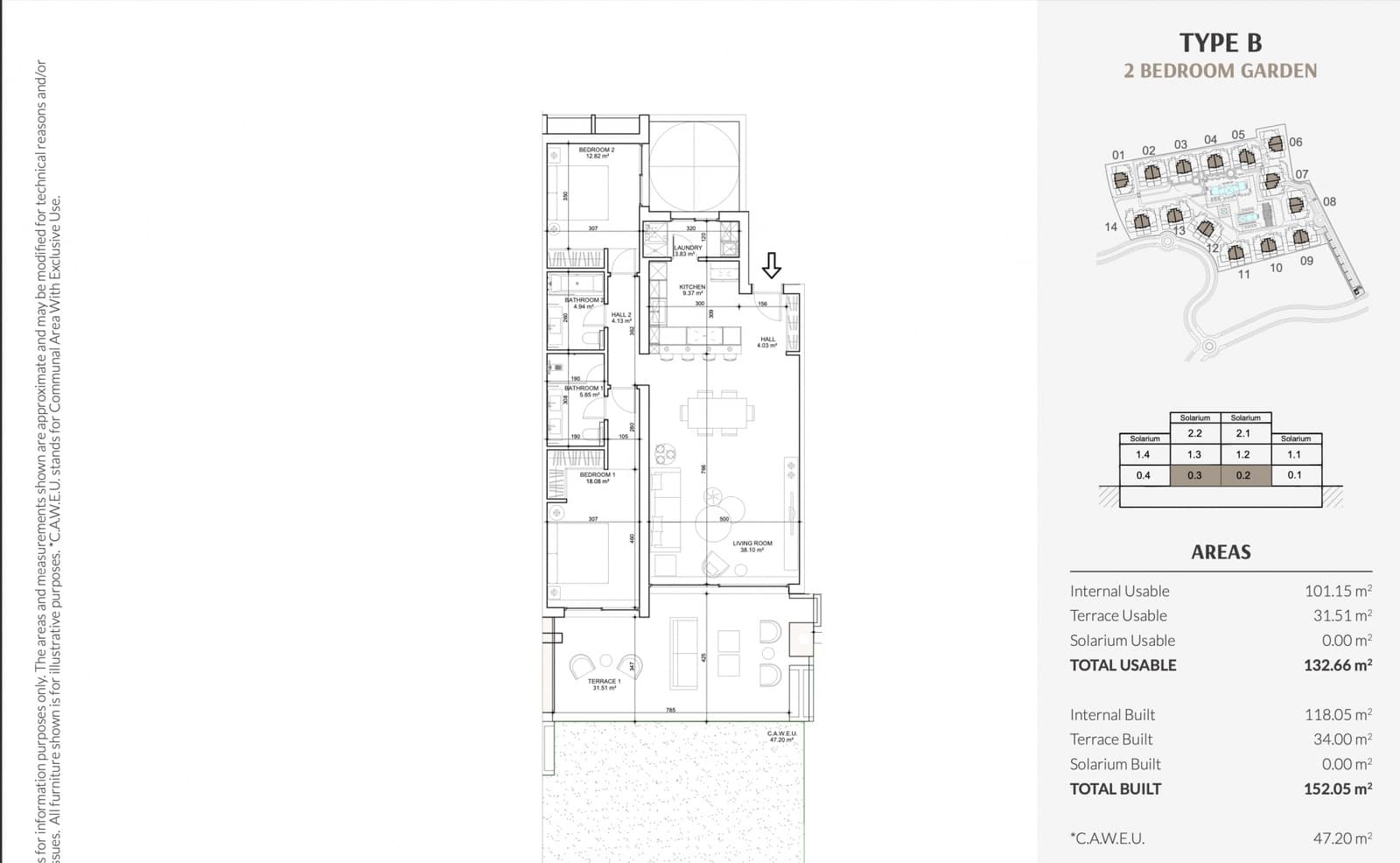 2 soverom Leilighet til salgs i New Golden Mile med svømmebasseng garasje - € 725 000 (Ref: 8941476)