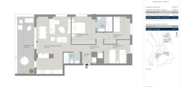 2 soveværelse Penthouse til salg i Torremuelle, Benalmádena med swimmingpool garage - € 552.000 (Ref: 8948957)