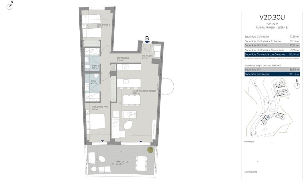 2 soveværelse Penthouse til salg i Torremuelle med swimmingpool garage - € 552.000 (Ref: 8948957)