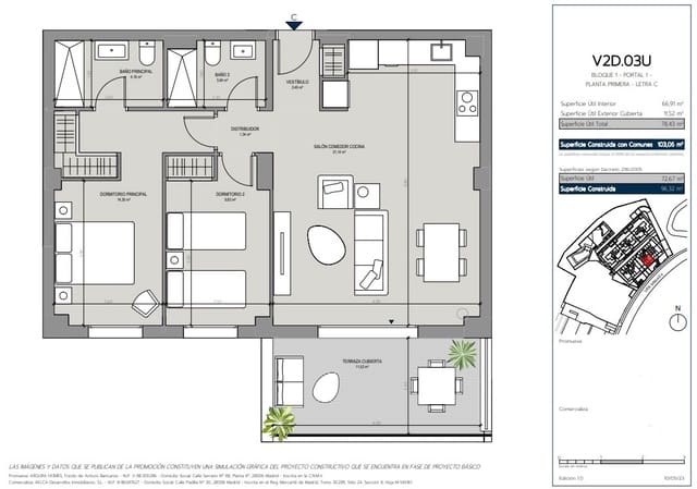2 bedroom Penthouse for sale in Manilva with pool garage - € 431,000 (Ref: 8948966)