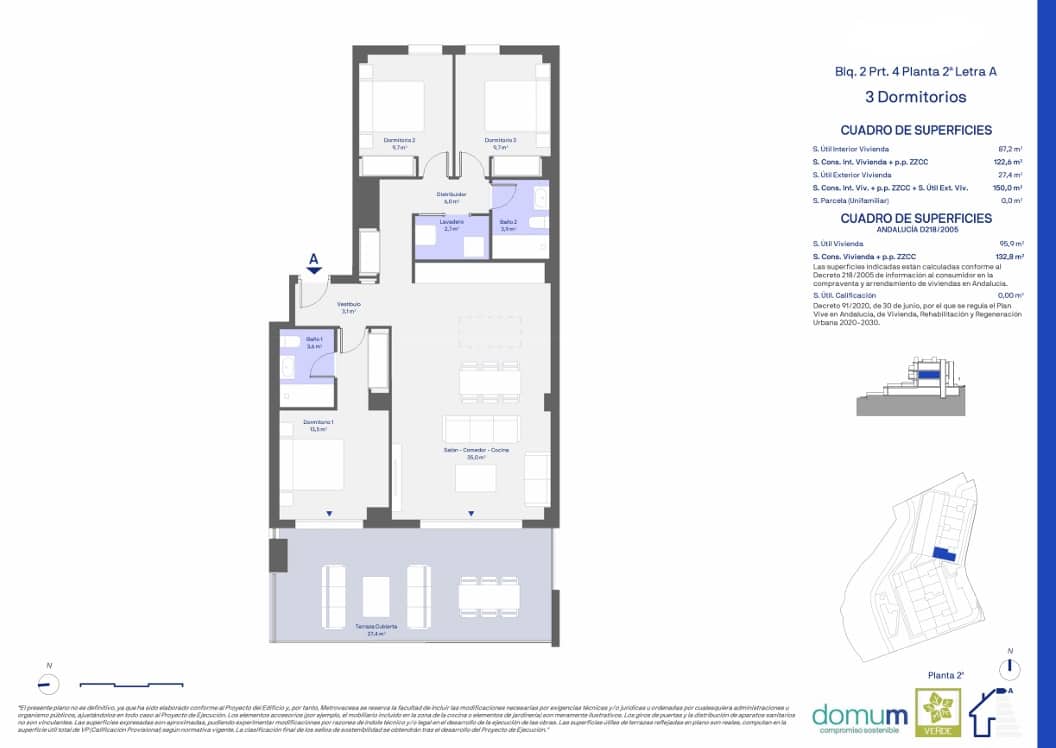 3 soveværelse Lejlighed til salg i New Golden Mile med swimmingpool garage - € 441.000 (Ref: 8985629)