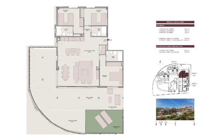3 quarto Penthouse para venda em Cancelada, Estepona com piscina garagem - 1 090 000 € (Ref: 9002914)