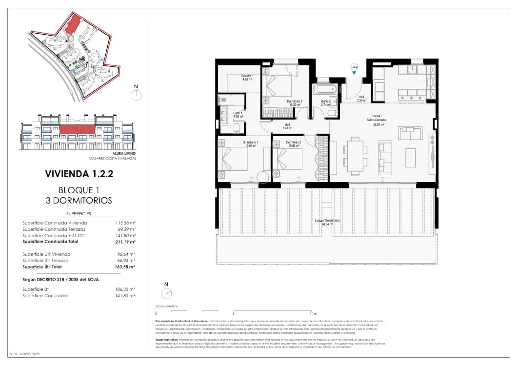2 soverom Penthouse til salgs i Casares med svømmebasseng garasje - € 599 000 (Ref: 9065169)