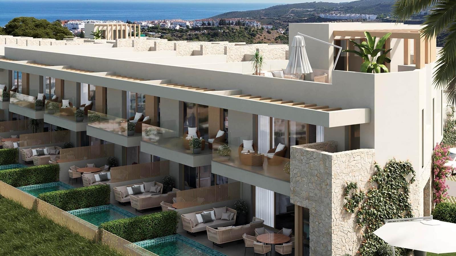 3 soverom Kjedet enebolig til salgs i Manilva med svømmebasseng garasje - € 560 000 (Ref: 9118710)