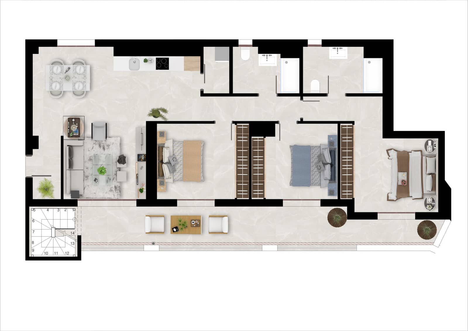 1 chambre Appartement à vendre à Benahavis avec piscine garage - 320 000 € (Ref: 9118714)