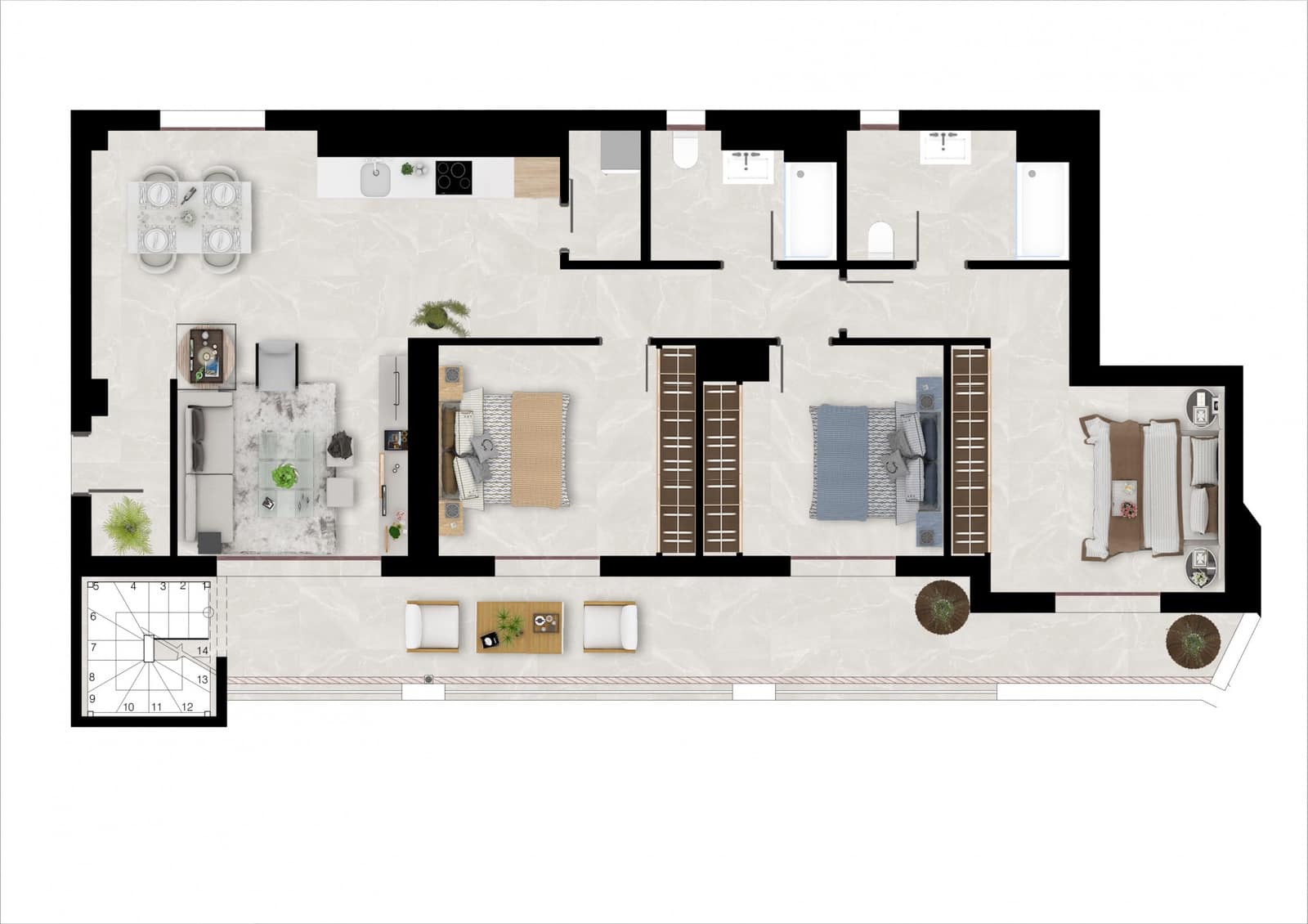 3 soverom Leilighet til salgs i Benahavis med svømmebasseng garasje - € 525 000 (Ref: 9118717)