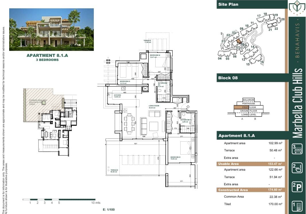 3 soverom Leilighet til salgs i Benahavis med svømmebasseng garasje - € 945 000 (Ref: 9153916)