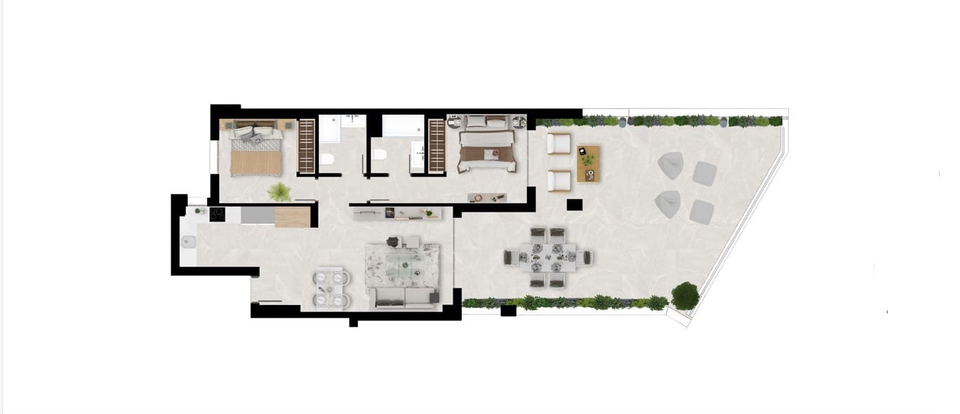 2 chambre Penthouse à vendre à Mijas Costa avec piscine garage - 455 000 € (Ref: 9193799)