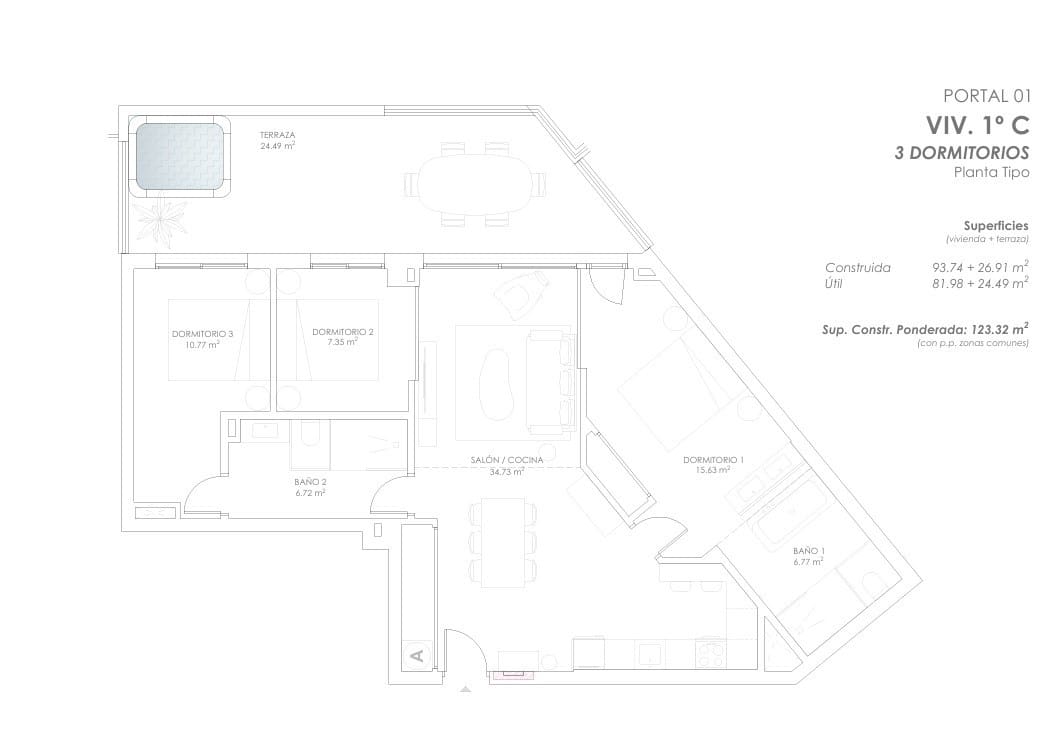 3 sypialnia Apartament na sprzedaż w Fuengirola z basenem garażem - 409 000 € (Ref: 9385217)