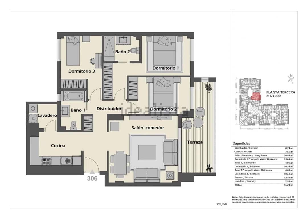 4 sovrum Lägenhet till salu i Nueva Andalucia med pool garage - 495 000 € (Ref: 9403015)