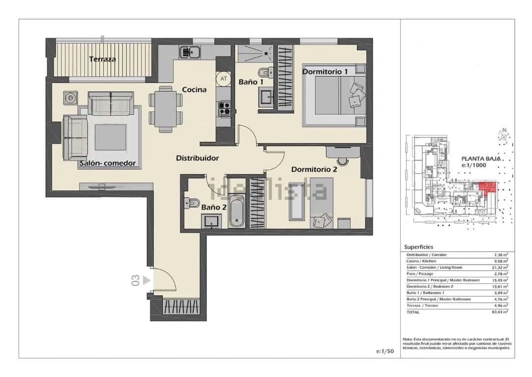 4 sovrum Lägenhet till salu i Nueva Andalucia med pool garage - 495 000 € (Ref: 9403015)
