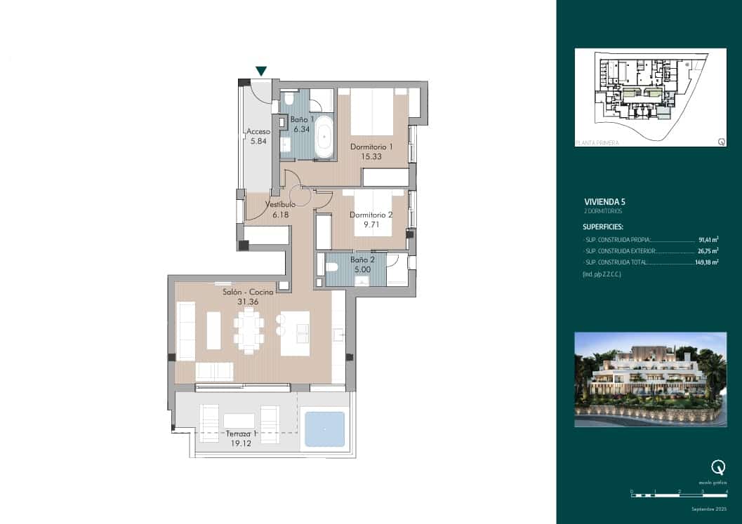 2 makuuhuone Huoneisto myytävänä paikassa Marbella mukana uima-altaan 
autotalli - 770 000 € (Ref: 9673962)