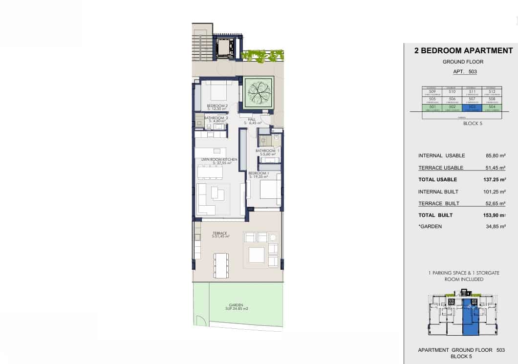 2 sovrum Lägenhet till salu i Estepona med pool garage - 669 465 € (Ref: 9799080)